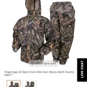 Frog Toggs all sports camp rain jacket size large